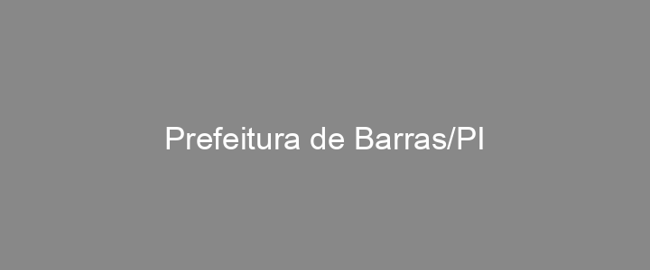 Provas Anteriores Prefeitura de Barras/PI